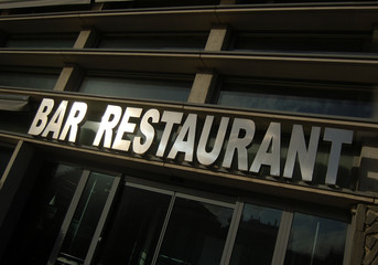 Obraz premium Bar Restaurant entrance