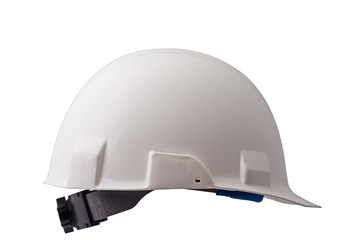 white hard hat isolated on white background