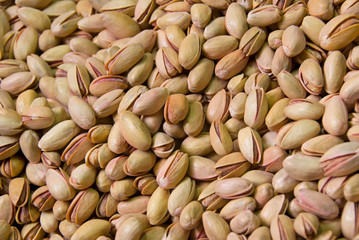 Appetizing fresh pistachio in bulk