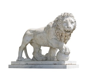 Fototapeta na wymiar Isolated sculpture of a lion 