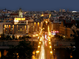 Night Prague. Old city.