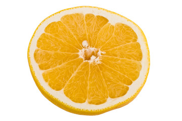 Ripe light grapefruit  on a white background