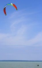 Kitesurfer At Lake Balaton, Hungary