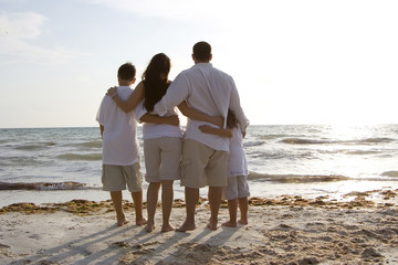 Family time on a beach