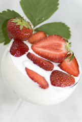 Erdbeeren mit Joghurt