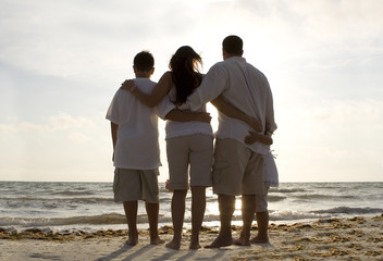 Family time on a beach
