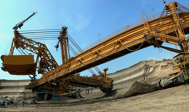 Heavy machine - brown coal digger is in action