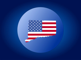 Connecticut flag globe