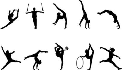 gymnastics silhouettes