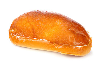 A tasty and fresh bun with soft shadow on white background