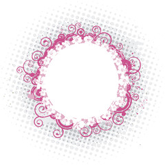 Rounded pink design element