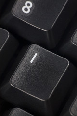 black computer keyboard close up