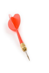 a red dart with white background