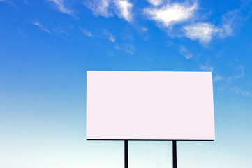 Billboard on a beautiful blue sky - large version