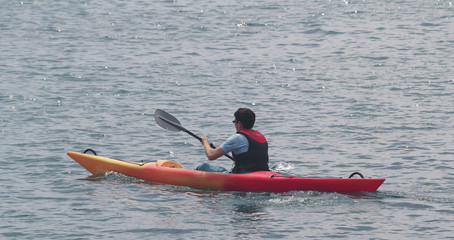 kayaker on Sea