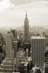 Panorama de Manhattan en sépia