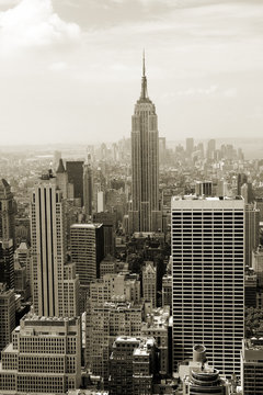 Fototapeta Manhattan panorama in sepia