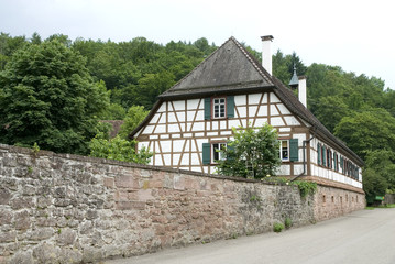 Traditional German house in typical style from Germany