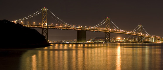 Bay Bridge at night