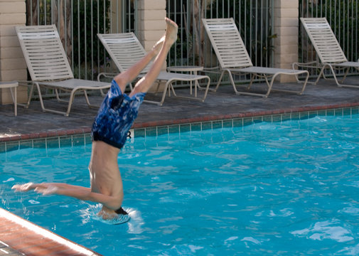 Diving into the pool