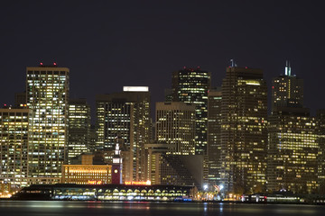 Ferry Building at night