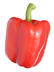 sweet red pepper, isolated on white