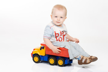 A photo of a boy isolated on white