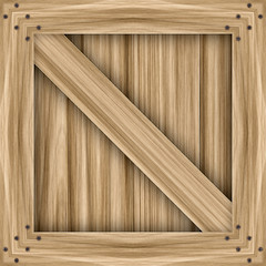 Rendering of wooden crate