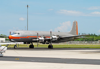 Vintage propeller driven plane