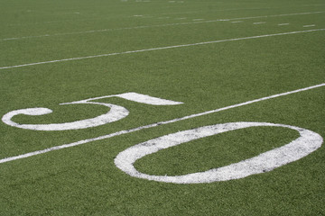 50-yard-line on an American football field.