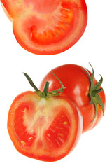 tomato slice on white