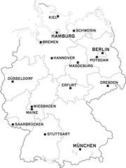 Landkarte Deutschland / Map Germany