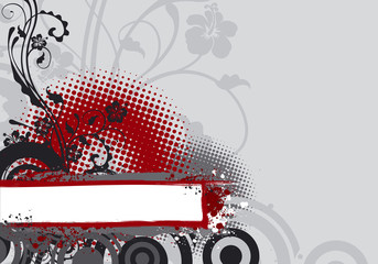 Obraz premium Background with banner illustration