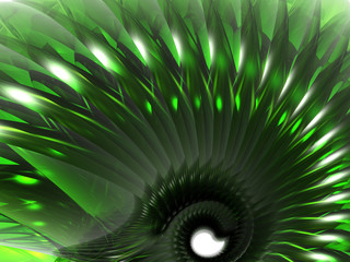 green abstract thing