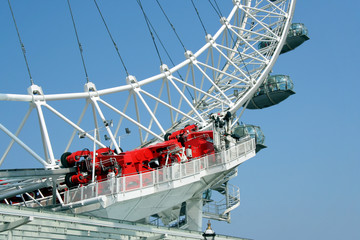 Ferris wheel, close-up view of drive motor