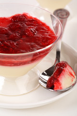 Raspberry Panna Cotta