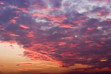 Fototapeta na wymiar Red Sunset Clouds