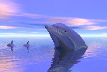 Fotobehang 3D-weergave van dolfijnen © Byron Moore
