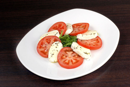 Salad Caprese (tomato and cheese)