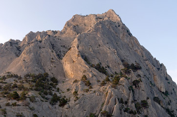 Top of  Rock in evening sunlight.