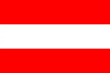Photo sur Aluminium brossé Lieux européens Nationalflagge Österreich / Austria