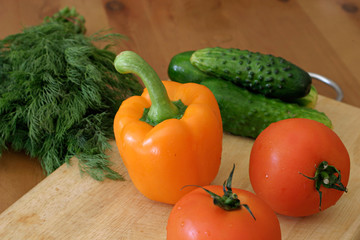 Ingredients mix salad