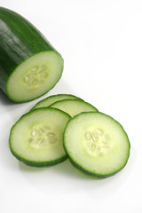 sliced cucumber