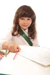 Portrait of a styled children. Theme: education..