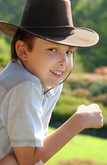 A laid back,friendly rural boy from the country smiles.  200iso