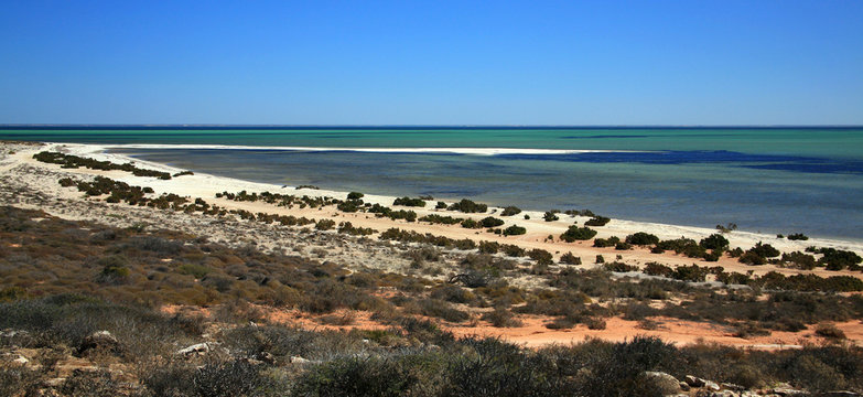 Weisser Sandstrand trift grünes Meer Australien_07_1329,01