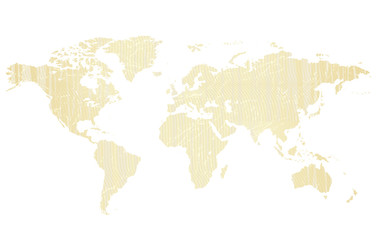 World map (grunge, line)