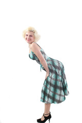 Naklejka premium blond face hair make-up females isolated Marilyn Monroe