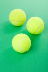 tennis ball with green background
