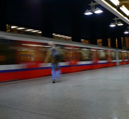 Fototapeta premium Catching the subway